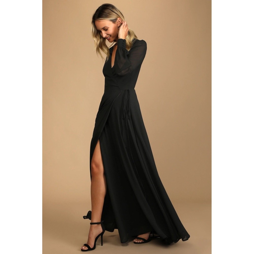 Lulus My Whole Heart Long Sleeve Wrap Dress. Size XS - Picture 2 of 9